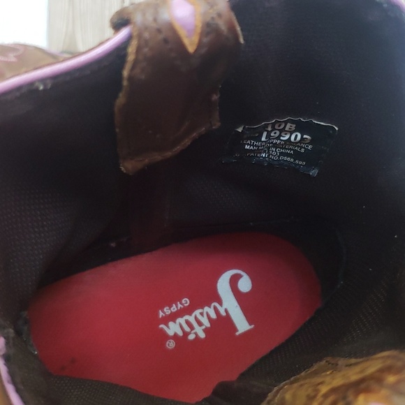 Justine Gypsy 10 cowgirl brown short midcaf western boots. This would fit a 9.5 - Picture 6 of 8